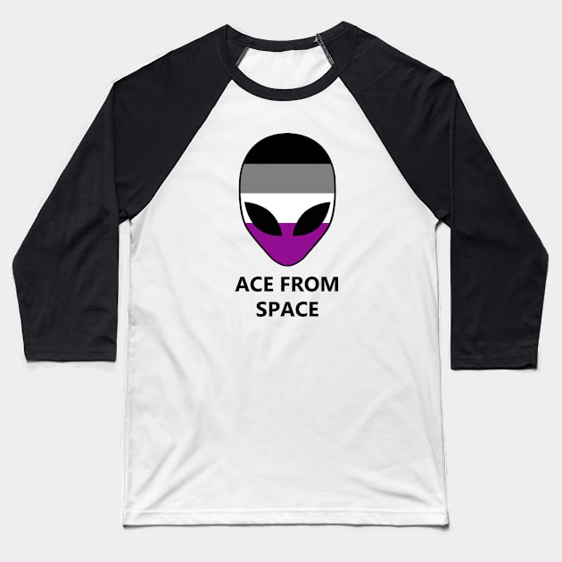 Ace From Space Asexuality Pride Alien Baseball T-Shirt by MythicalPride